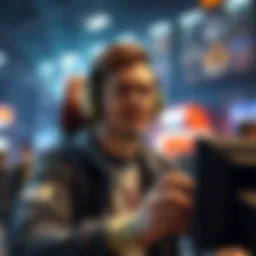 A gamer looks frustrated while observing a glitchy killer grab animation in a competitive game setting