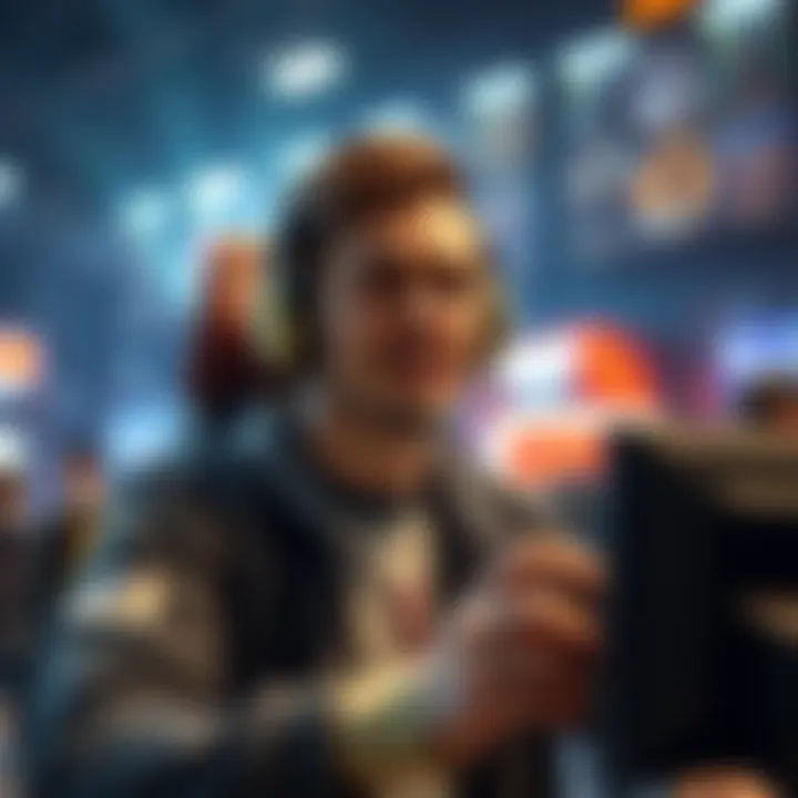 A gamer looks frustrated while observing a glitchy killer grab animation in a competitive game setting