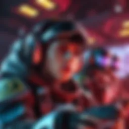 A gamer using a Warframe character looks confused while teammates express frustration during a mission in a sci-fi setting.