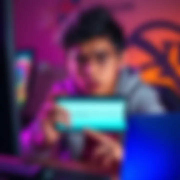 A new player looks confused and upset while holding a phone showing an error message about promo codes. They are sitting at a desk with gaming equipment around them.