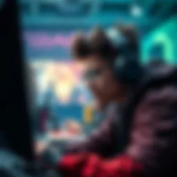 A gamer showing frustration while playing, discussing invisibility tactics and camping strategies, with a gaming setup in the background.