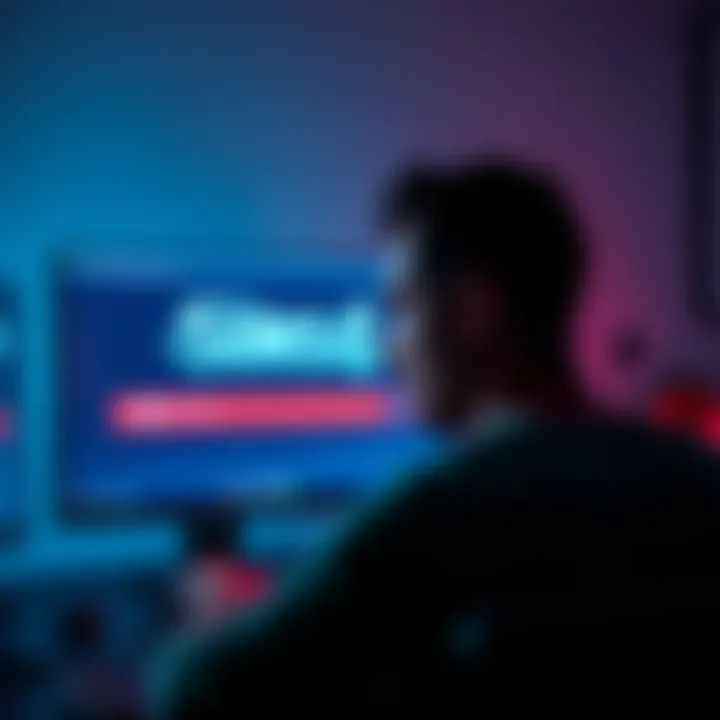 A gamer looking confused while staring at a computer screen displaying an error message about an invalid Sims 4 game license.