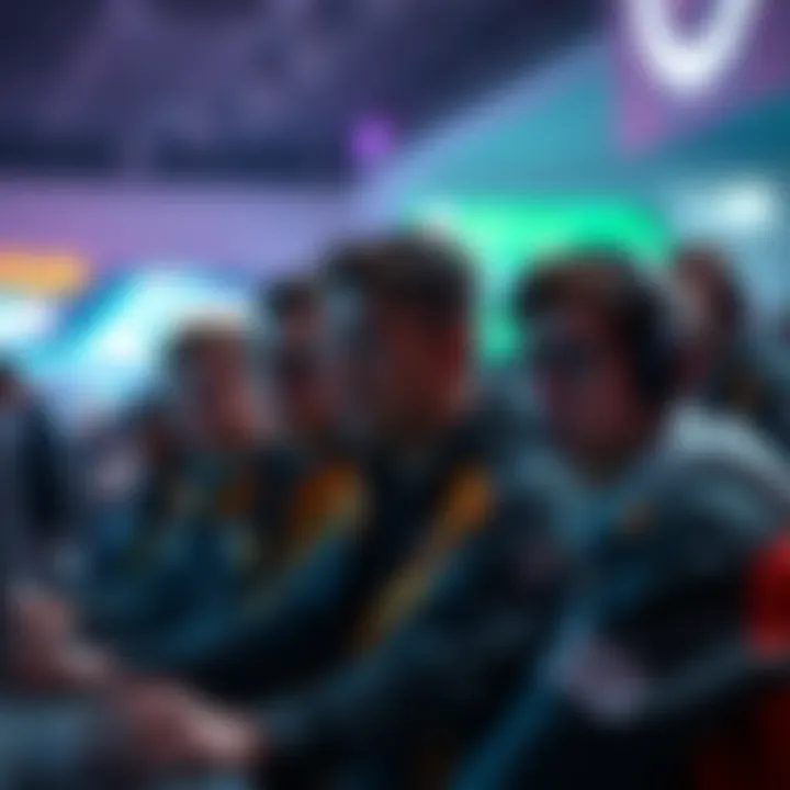 A group of players looking disappointed at a gaming community event