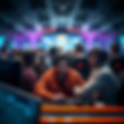 A group of gamers showing frustration while discussing felhorn builds dominating their matches