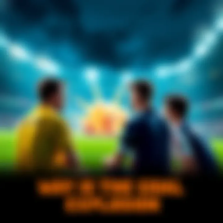 A group of players sharing opinions about a goal explosion with mixed reactions