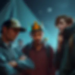 Players showing disappointment after failing to find a large crown in a hunt