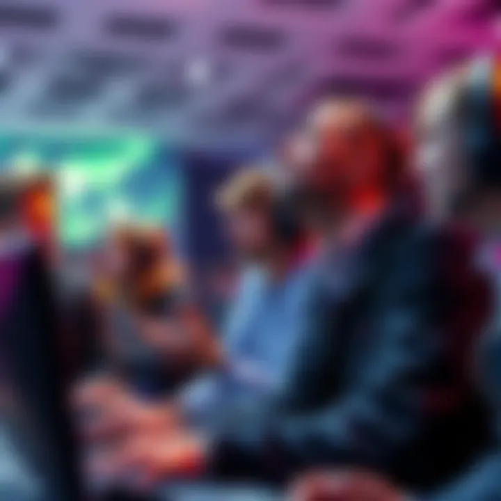 Players expressing frustration with Ubisoft's game bugs at a gaming event