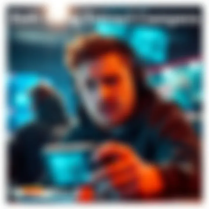 A PvE player looking upset while playing a video game, highlighting the struggle against extract campers in the background.