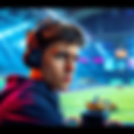 A player looking disappointed while playing Rocket League, with a scene of teammates leaving the match in the background.