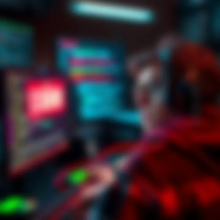 A person looking frustrated at their computer after entering the wrong command, surrounded by tech devices and error messages on the screen.