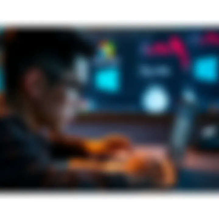 A person looking disappointed while using a laptop with Microsoft Rewards page open on the screen.