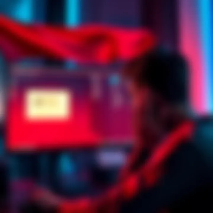A person looking at a computer screen showing an error message related to Microsoft Rewards, displaying frustration