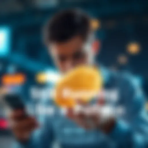 A person showing frustration while using a slow mobile app, with a potato graphic overlay to symbolize poor performance.