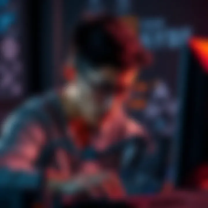 A person looking disappointed while working on a computer with a Gigabyte motherboard, showing frustration about unwanted software installations.