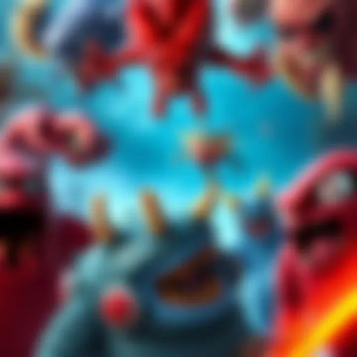 Frustrating Video Game Enemies A collection of various annoying video game enemies that challenge players, illustrating their unique designs and quirks.