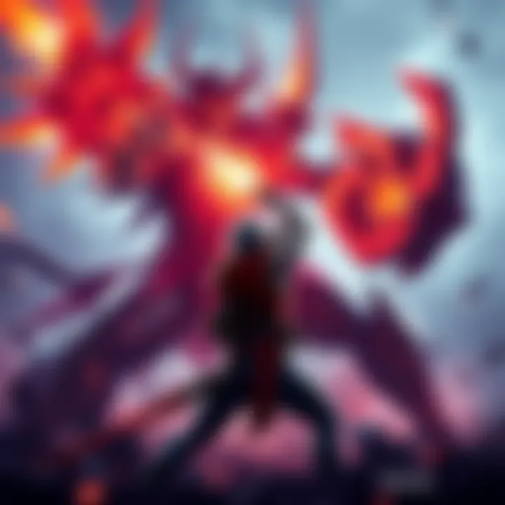 A player character battles Fulke, showcasing her unique attack patterns and challenging mechanics.