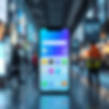 A smartphone displaying a full screen view of a stash feature, showing a user-friendly interface with large icons and easy navigation.