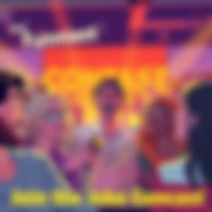 Join the Funniest Joke Contest A vibrant illustration of laughter with participants sharing jokes, showcasing humor and creativity