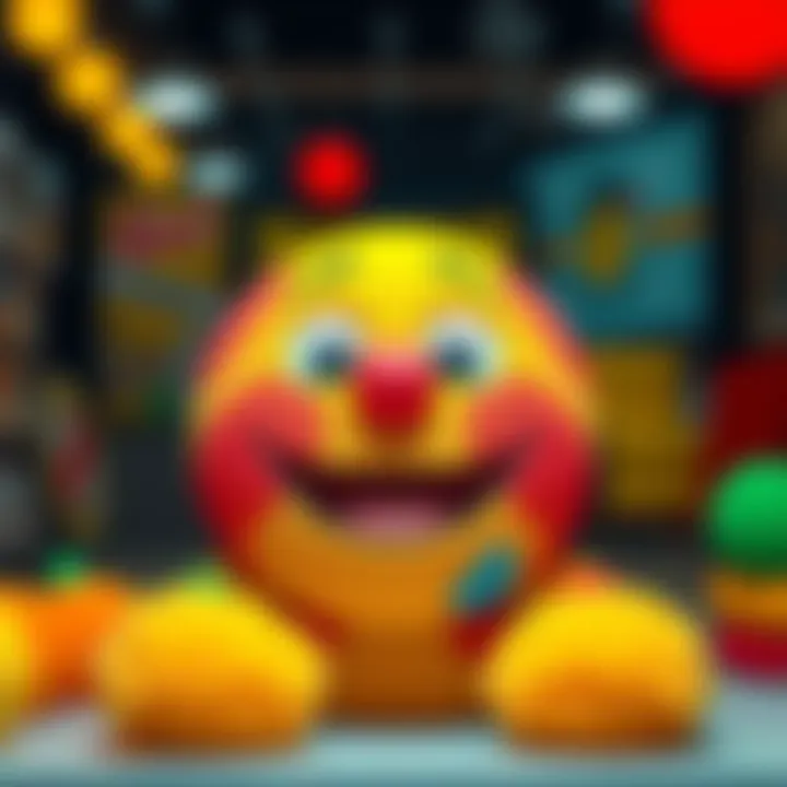 Funny Smiley Toy A colorful smiley toy with a big grin and bright eyes, perfect for bringing joy and laughter.