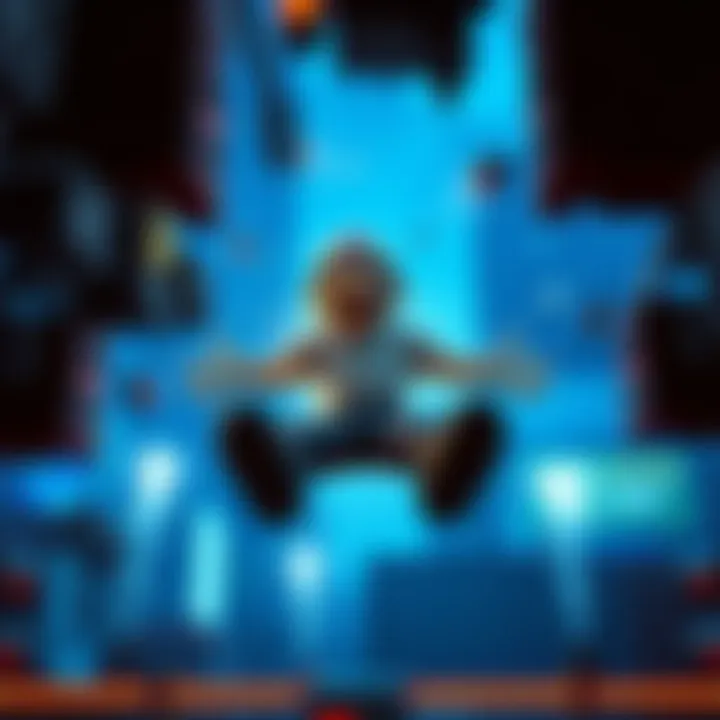 Funny bug screenshot from 2019 A humorous video game glitch showing a character floating in mid-air with distorted graphics.