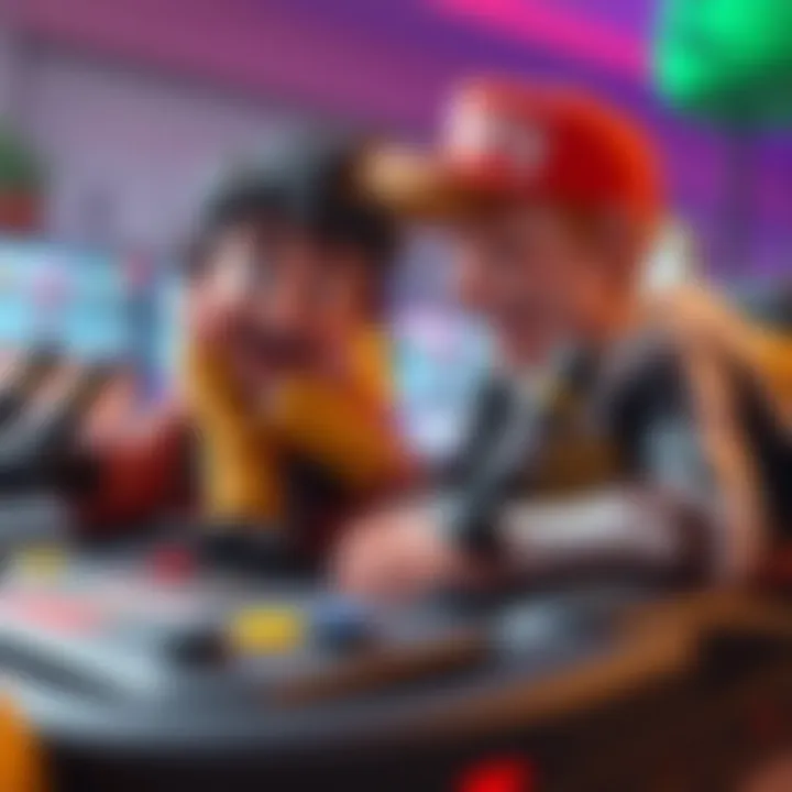 Two characters from RC games share a laugh while playing, highlighting their quirky interactions and comedic moments.