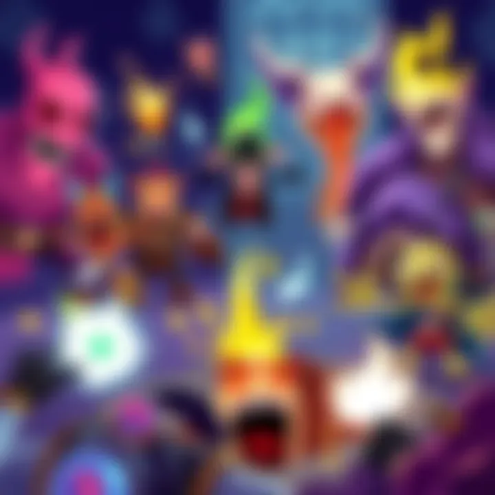 Funny DoTA gaming scene A humorous illustration showing popular DoTA spells being playfully avoided by cartoon characters in a gaming scenario.