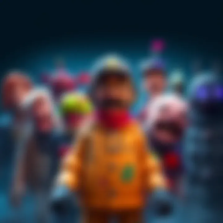 A variety of funny and strange game character builds showcased together, highlighting creativity and humor in gaming.