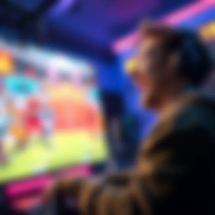 A player laughing at a surprising moment in a video game, showing unexpected humor on screen