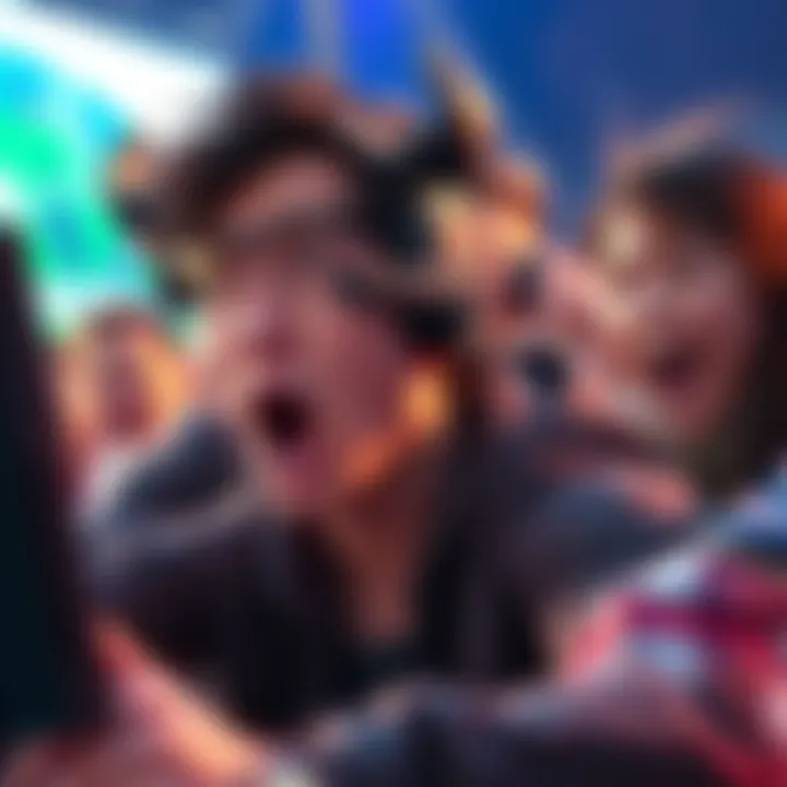 A player looking shocked at their screen while others laugh in the background over a game mishap