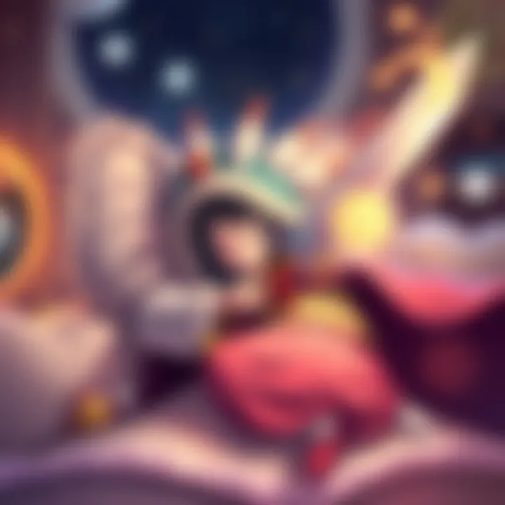 Funny Great Épée Sleep Build A character humorously wielding a Great Épée while sleeping, surrounded by whimsical dream-like elements.