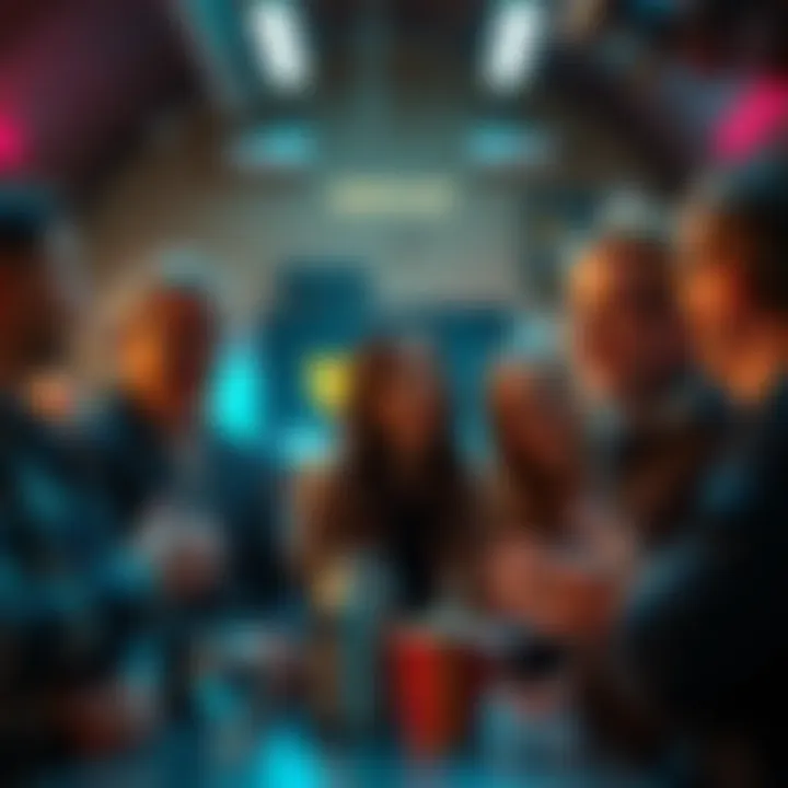 Funny Leak A group of people discussing a humorous leak with smiles and laughter in a casual setting.