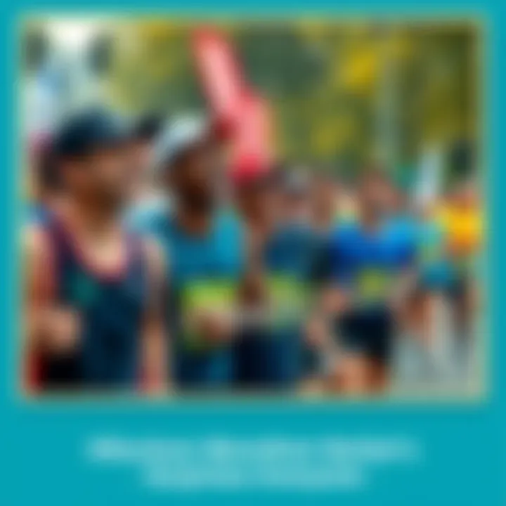 Participants laughing at a surprising incident during a marathon