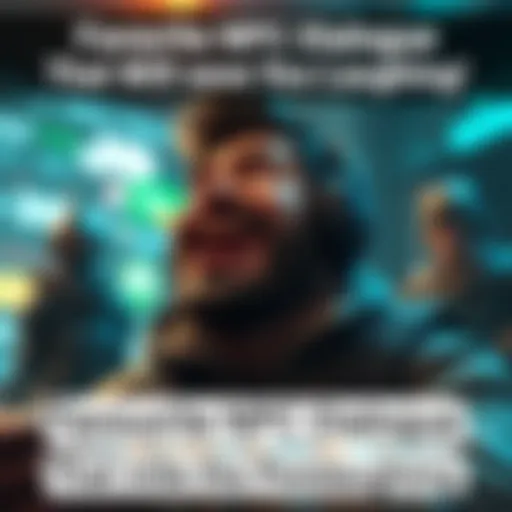 A gamer laughing at a funny NPC quote in a video game, showcasing a humorous moment.