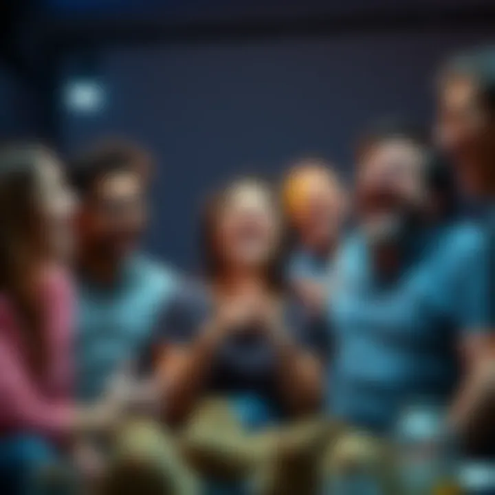 A group of people laughing while sharing ridiculous excuses for failed ratting attempts.