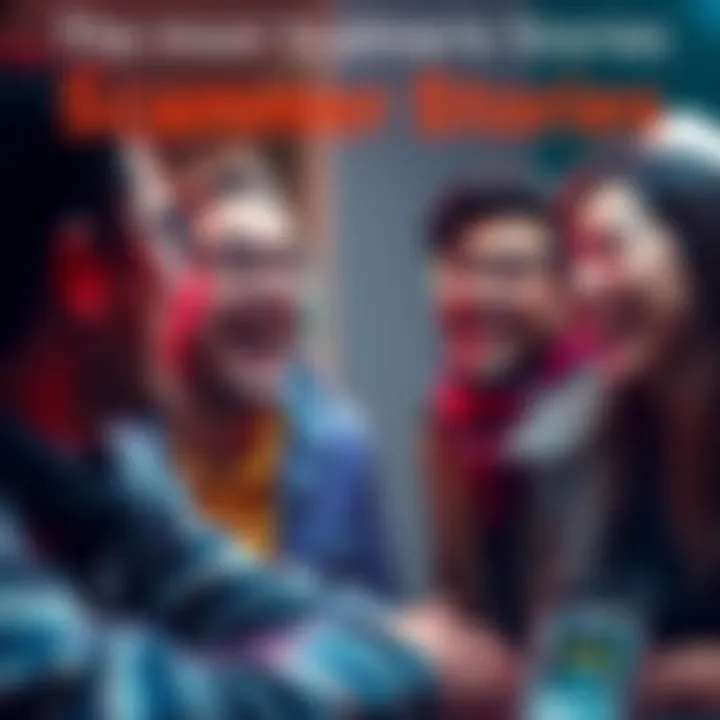 A group of people laughing at a scammer’s ridiculous antics, illustrating the humor in failed scams.