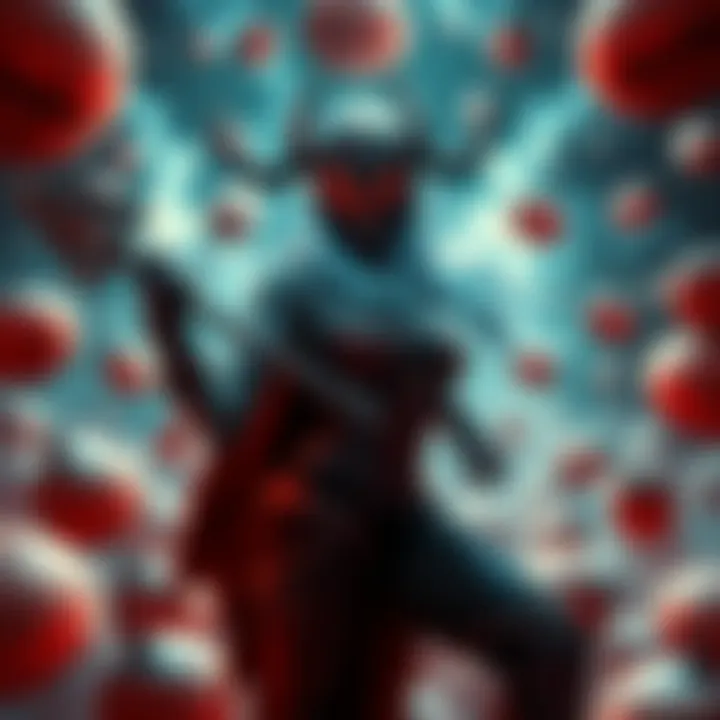 Fury fights against illusions of lust and gluttony, surrounded by fake melons in an intense Darksiders 3 boss fight.