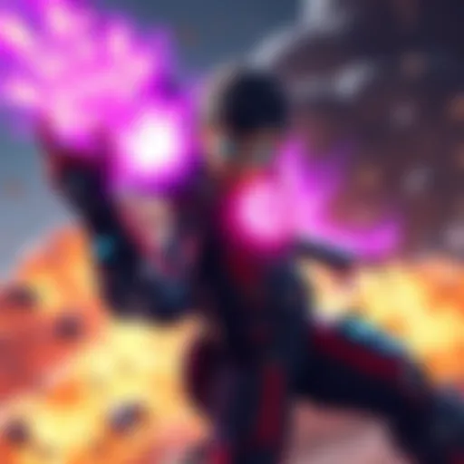 Fuse unleashes his ultimate ability, causing explosions around him in a battle scene from Apex Legends.