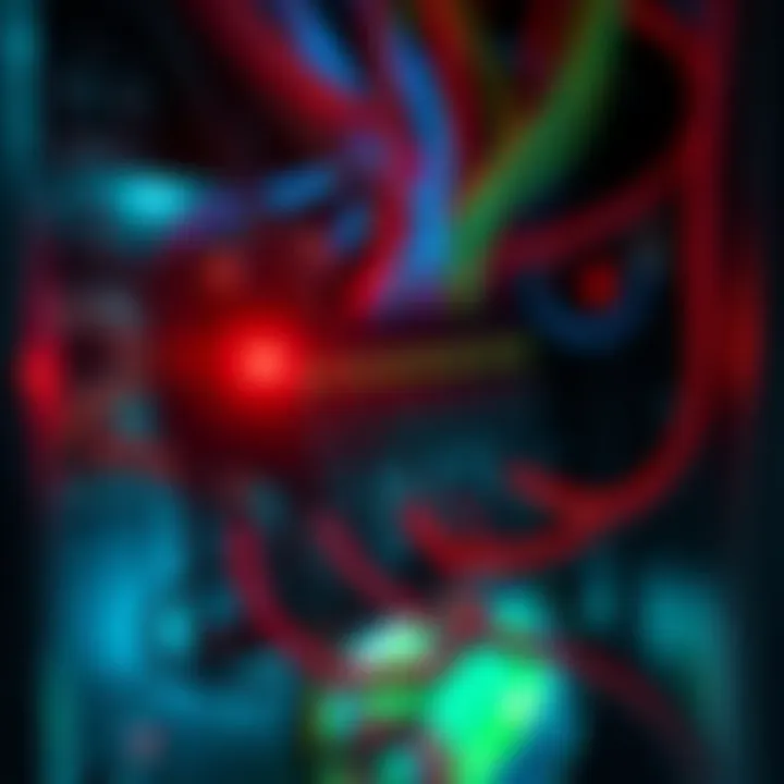 Close-up of a fuse box with wires being connected in a PSVR2 game setting