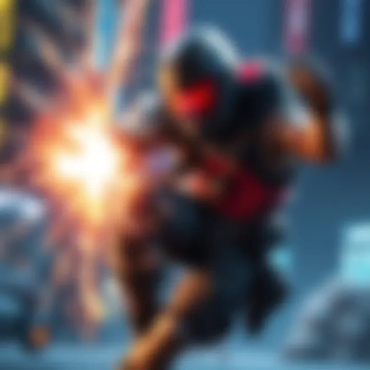 Fuse Finisher Action A character performing the Fuse finisher move in a dynamic gaming environment, showcasing its design and impact on gameplay.