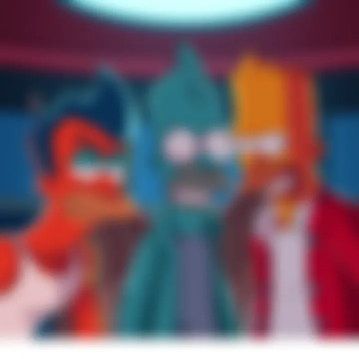 Futurama character designs Comparison of Futurama skins versus The Simpsons skins, showing differences in shading and detail