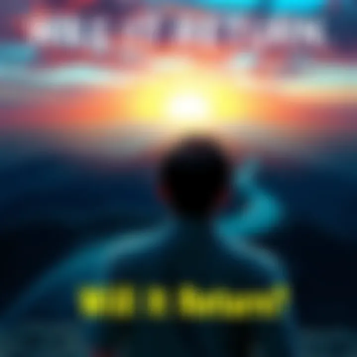 A person looking at a horizon with various paths ahead, symbolizing choices and potential returns.