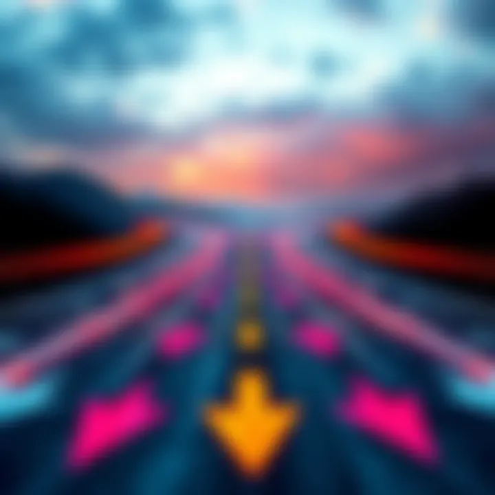 Future Road Map A graphic showing a road map with arrows pointing toward innovation and growth, symbolizing future plans.