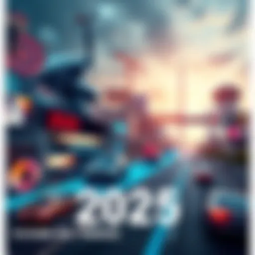 A collage of futuristic technology and lifestyle changes expected in 2025, including AI, electric vehicles, and urban development.