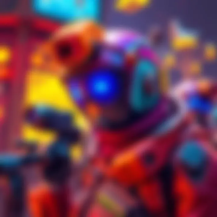 Futuristic cyberware mods concept A vibrant display of imaginative cyberware modifications, featuring various strange gadgets and enhancements for characters in a video game setting.