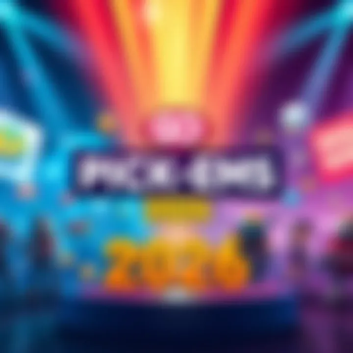 A vibrant graphic showing top game picks for 2026, featuring logos and characters from popular games.