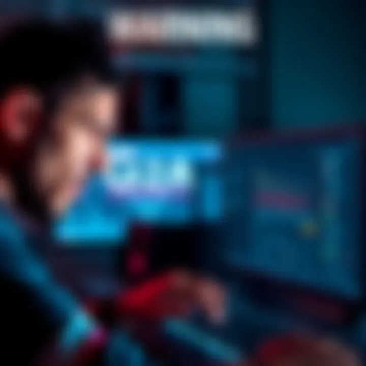 A worried buyer looking at a computer screen, expressing concern about a scam on G2A.