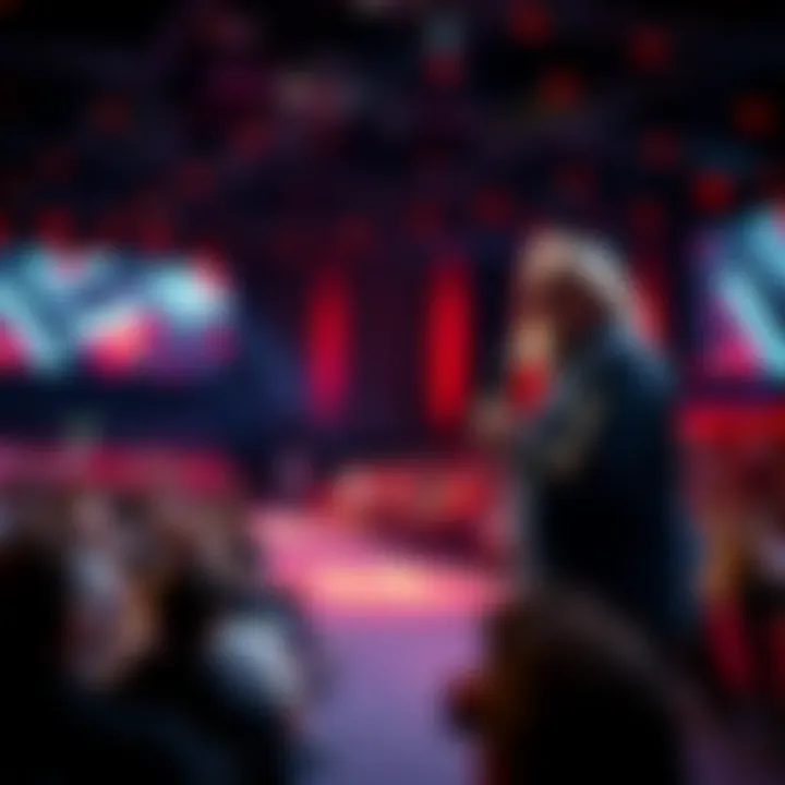 Gabe Newell delivering an inspiring speech at The International 2026, engaging the audience with his vision for esports