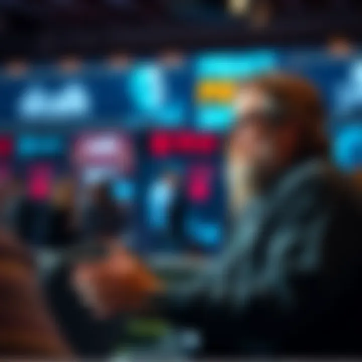 Gabe Newell speaks about piracy as a service issue during an event, with a background showing digital storefronts.