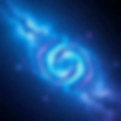 A vibrant galaxy background featuring shades of blue and purple with stars and nebulae, inspired by the Andromeda galaxy.