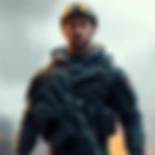 A strong-looking leader in tactical gear standing confidently, representing the potential of switching sides in a division.